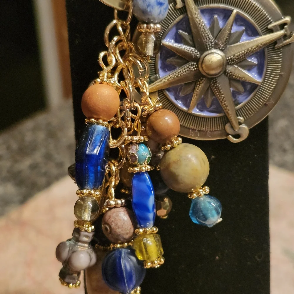Explore Purse Charm or Keychain Jasper Agate Handcrafted